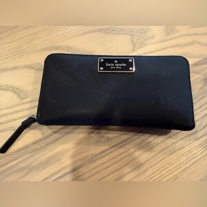 Kate Spade Black Zip-Around Wallet